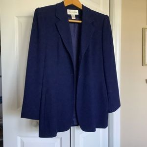 Vtg. Jones New York 100% Wool Blue Blazer size 12